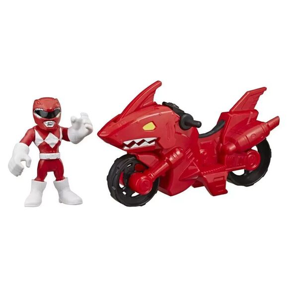Power Rangers: Playskool Heroes - Red Ranger / Shark Cycle - 5" Figure - Hasbro - Picture 3 of 4